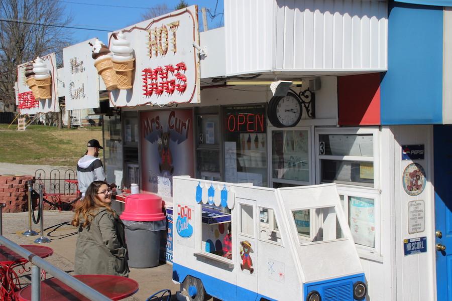 MELTING OUR HEARTS: Even on a brisk, windy day, people still come to this iconic shop. They offer a wide variety of food including ice cream, milkshakes, hot dogs, and french fries.