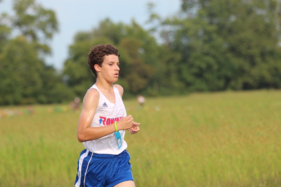 STEP+IN+THE+RIGHT+DIRECTION%3A+Sophomore+Ryan+Flick+comes+into+the+finishing+stretch+of+the+Triton+Central+Early+Bird+Invite.+At+the+Circle+Center+Conference+the+following+weekend%2C+Flick+placed+fifthteenth+overall.