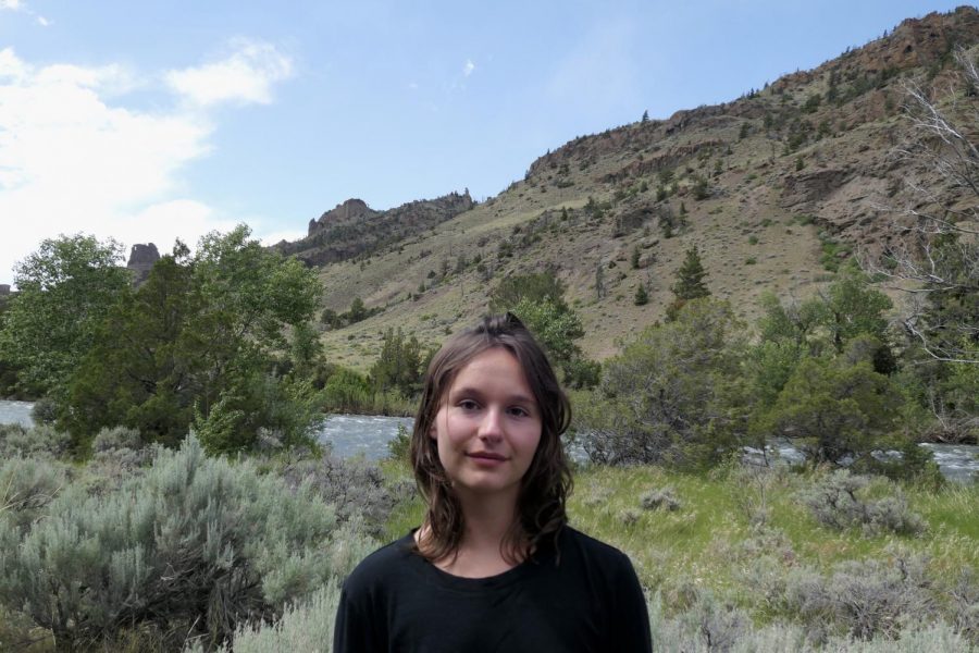 THE WONDERS OF WYOMING: New Spanish teacher Ms. Chastain
stands in front of some beautiful Wyoming scenery. She is an extremely avid traveler and has visited places all over the world.