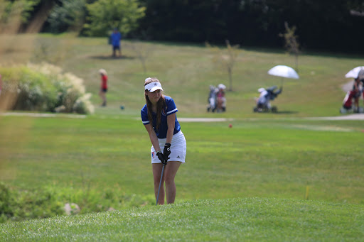 FACE OF DETERMINATION: Gracy Bogie scopes out her shot at Smock. Bogie feels confident in the new group of talented girls this year, and is excited to see them improve.