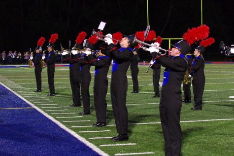 ROCK YOUR HALFTIME: Above is the Marching Band at the Homecoming game performing Mr. Blue Sky, one of the songs played at ISSMA. Peach believes that this song and others from Guardians of the Galaxy are multigenerational hits, perfect for the festival event from October 2nd.