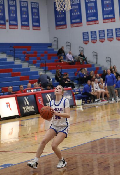 Carly Feldman on a fast break during the game against Columbus East.