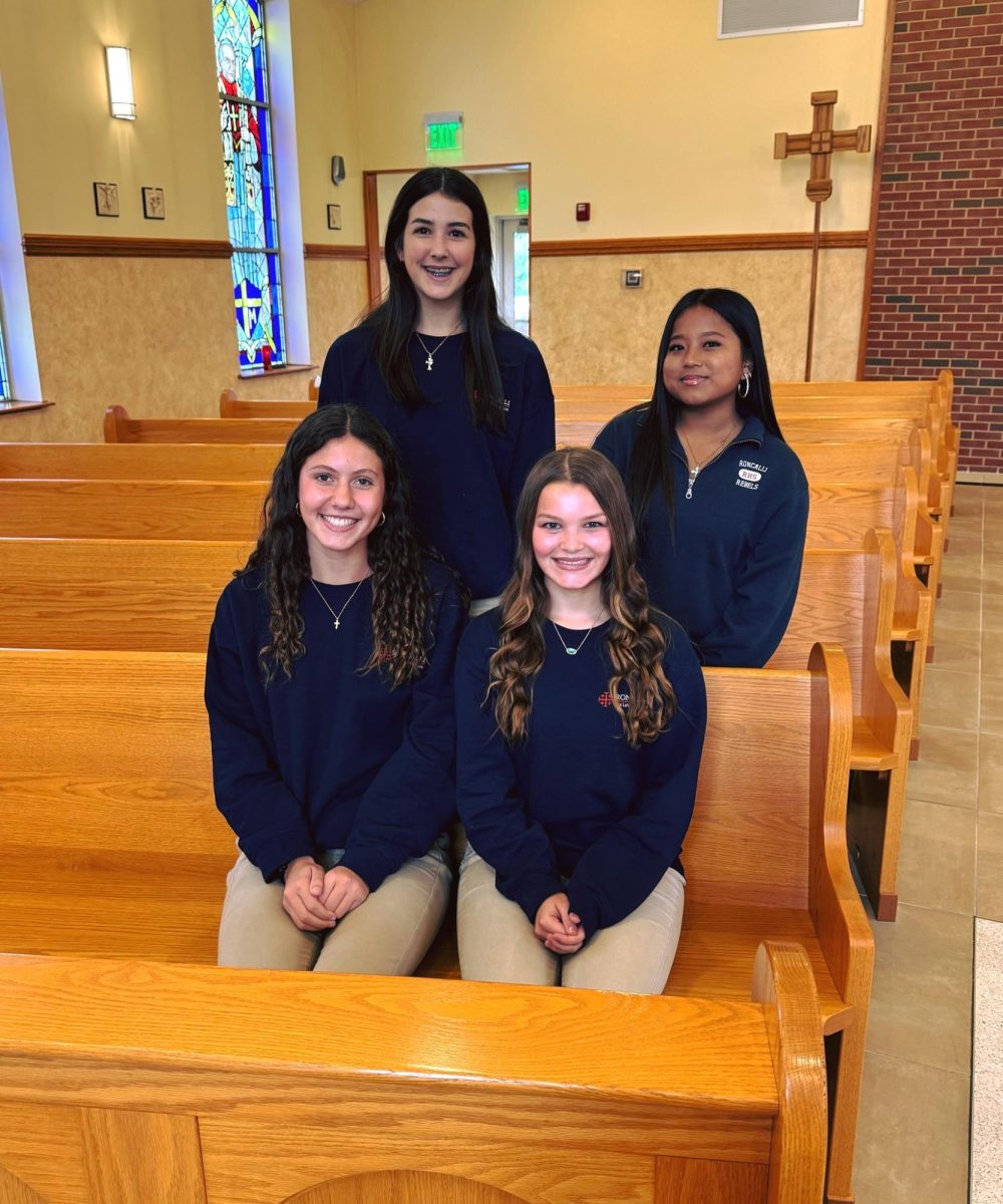 Recently selected freshman co-presidents, Lola Morelli, Ava Stone, Sabina Paw, and Kaylee Summers began work for their school. 